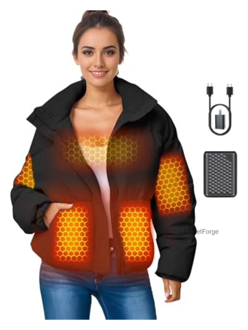 Graphene Heated Jacket 12V Fast Charge 18400mAh Battery
